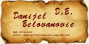 Danijel Belovanović vizit kartica